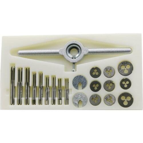 Hand Tools Taps Dies Set Screw Thread Plugs Carbon Steel 30pcs Tap And Mini Hss Micro Wire Wrench Metric M1-m2.5 & M1 To M2.5