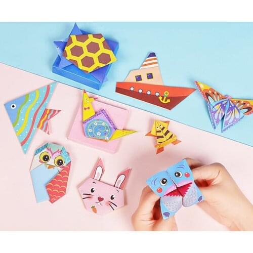 54 PCS Children Origami Paper Book for Animal Pattern 3D Puzzle DIY Folding Toy Kids Handmade Kindergarten Arts and Crafts Toys