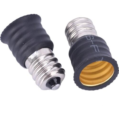 2pcs/lot Black E12-E14 Lamps Adapter E12 to E14 Bulb Converter LED Light Holder Lamp Adapter Socket Changer High Quality