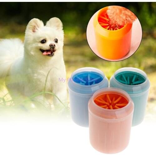 Dog Paw Cleaner Soft Brush Pet Foot Washer Cup Quickly Washer Dog Puppy Cat Kitten Foot Cleaning Cups Washing Devices C42