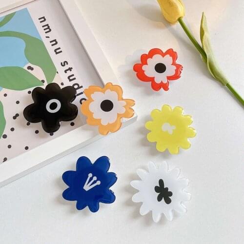 New Dropping Glue Fold Flower Phone Ring Holder Kawaii Korean Grip Tok Bracket Griptok For iPhone 12 Support Telephone Kickstand