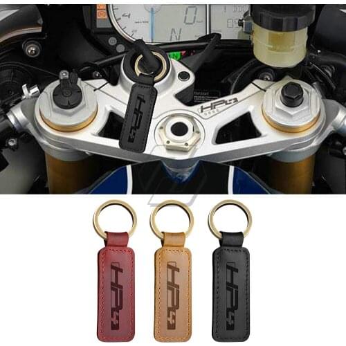 For BMW Motorrad S1000RR HP4 Race Motorcycle Cowhide Keychain Key Ring