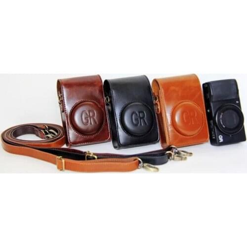 DSLR PU Leather Camera Body Bag Package Case For Ricoh GRII GRIII GR3