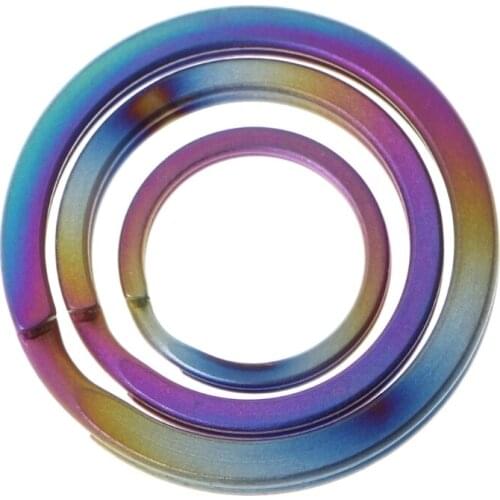 EDC Titanium Alloy Key Ring Pocket Tool Mini Split Keychain Buckle Circle Clip