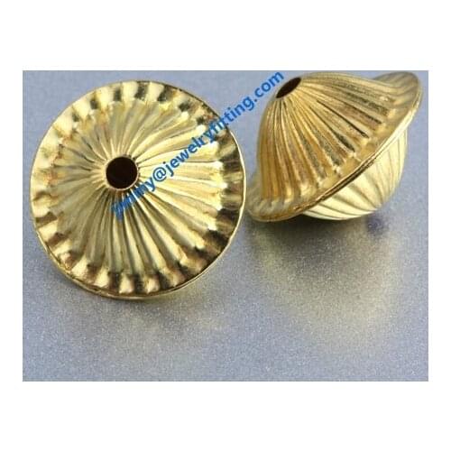 Jewelry findings size 15mm fashion jewelry corrugated raw brass beads DIY beads spacer beads