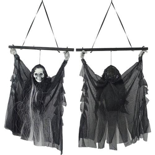 Halloween Horror Glow-in-the-dark Skeleton Halloween Ghost Haunted House Hanging Grim Reaper Party Ornaments Howling Ghost