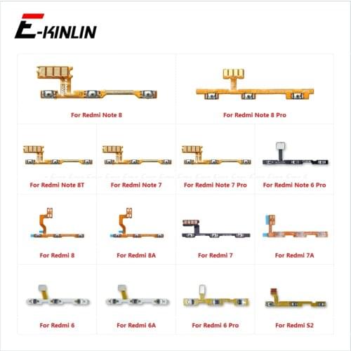 Power On Off Button Volume Switch Key Control Flex Cable Ribbon For XiaoMi Redmi Note 8T 8 7 6 Pro 8A 7A 6A S2 Repair Part