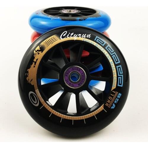 Scooter Wheel With Bearings Cityrun 2 Pieces / lot 85A 90 100 110mm High Elasticity Precision speed skating wheels Skate Tires