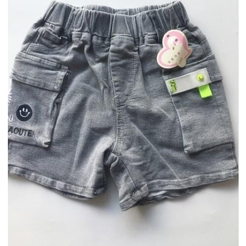 1piece /lot) 100% cotton 2020 new summer girl and boy soft jeans baby short pant 100cm 3-4 year old free shipping