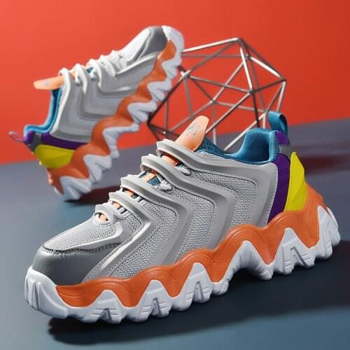 Men And Women Platform Sneakers Big Size 2021 Summer Mens Chunky Sneakers Breathable Casual Couple Shoes Tenis Masculino Adulto