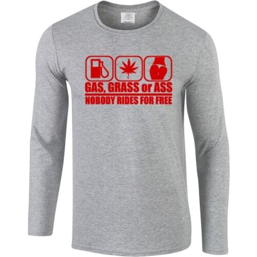 Decal Personality gas New Fashion T shirt Clothing Men T Shirt long Sleeve High Quality T-Shirt Men Plus Size t shirt