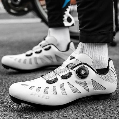 Road Bike Lock Shoes Mountain Bike Riding Shoes Lock Shoes Set Breathable Spinning Shoes Men