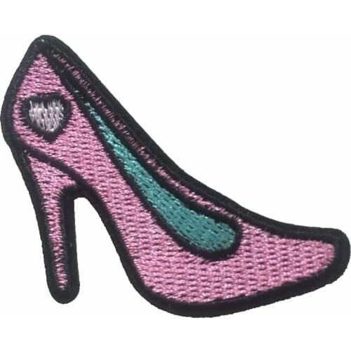 New Arrival Gilrs High-heeled Shoes Patch for Clothing DIY Sewing Accessories Iron on Embroidered Cloth Patches Appliques 10PCS