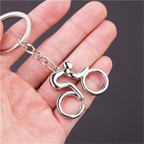 Keyring Trinket Souvenirs Metal Sporty Man Road Bicycle Figure Keychain Creative For Bike Cycling Lover Biker