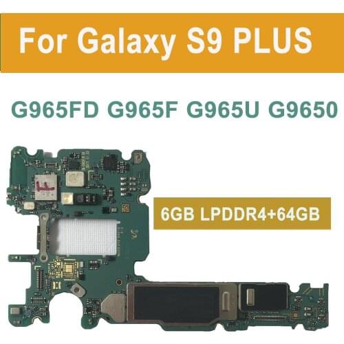 Original 64GB 128GB Mainboard Unlocked For Samsung Galaxy S9 Plus G965FD G965F G965U Motherboard knox 0*0