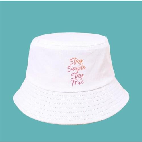 LDSLYJR 2021 cotton letter Bucket Hat Fisherman Hat outdoor travel hat Sun Cap Hats for Men and Women 91