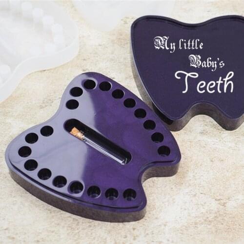 Personalized Baby Tooth Container Resin Molds DIY Milk Teeth Holder Silicone Mold Kids Keepsake Resin Mold for Baby Tooth