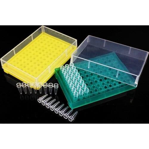 PCR Tube Holder 0.2ml With 96 Holes PCR-8 Centrifuge Tube Rack Plastic Storage Box DNA Sample Tube Stand 5 / PK