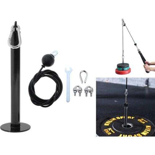 Fitness Pulley Cable Machine System DIY Loading Pin Triceps Pull Down Lift Rope