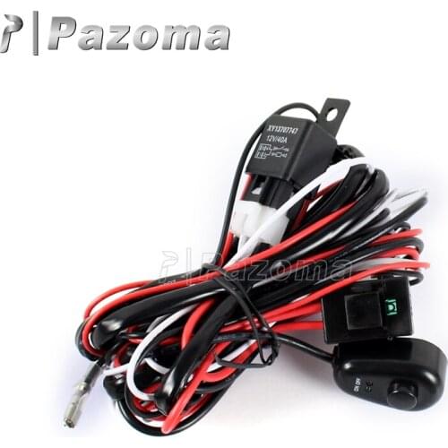 Universal Wiring Kit Car Auto 12V 40A Fog Light Spotlight Driving Lamp Wiring Harness Fuse Switch Controller Cable