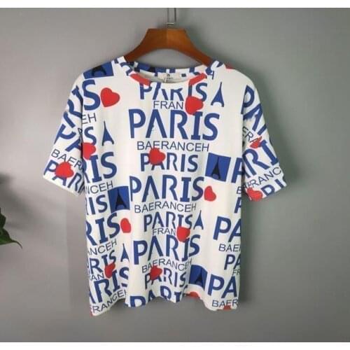 2021 summer new Korean version of loose short sleeve T-shirt womens letter love coat small bottoming shirt