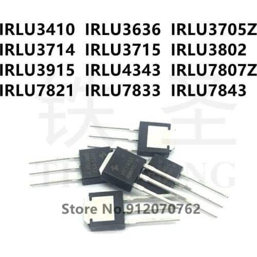 10PCS/LOT IRLU3410 IRLU3636 IRLU3705Z IRLU3714 IRLU3715 IRLU3802 IRLU3915 IRLU4343 IRLU7807Z IRLU7821 IRLU7833 IRLU7843 TO-251