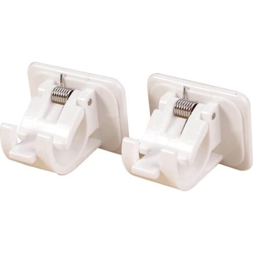 2 Pcs Seamless Sticky Punch-free Round Rod Holder Rack, Multifunctional Adjustable Curtain Rail Fixed Support Bracket 2021 New