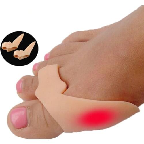 2Pcs Silicone Big Toe Separator Bunion Adjuster Hallux Valgus Toe Straightener Corrector Gel Foot Fingers Pedicure Feet Tool