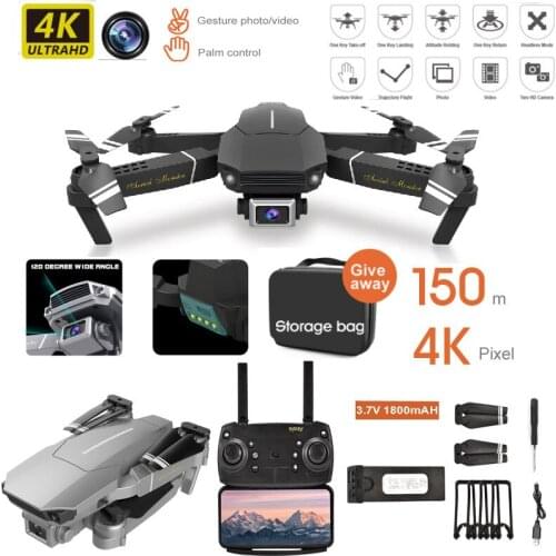 2020 New RC Drone Quadcopter 4K HD Camera Wide-Angle Foldable Drone WIFI FPV RC Quadcopter Altitude Hold Upgraded Version Drone