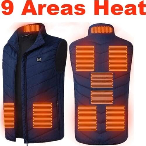 2020 Usb Heated Vest Outdoor Electric Heated Jacket Warm Hunting Jacket Cycling Vest Heated Waistcoat Men Women Veste Chauffante