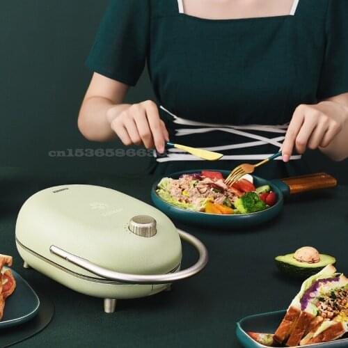 220V/600W Sandwich Machine Multifunctional Timing Breakfast Machine Waffle Light Food Machines Household Bread Vomiting Driver