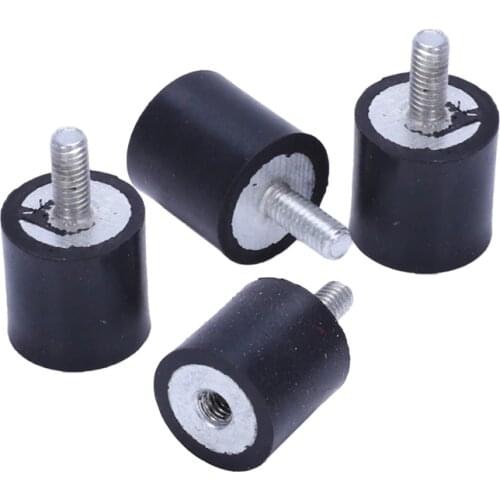 4pcs M4 Outside Inside Anti Vibration Rubber Buffer Insulator Attachment 15mmx15mm