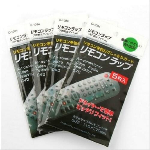 4 Packs 20Pcs Heat Shrink Film Clear Video TV Air Condition Remote Control Protector Cover Home Waterproof Protective Case