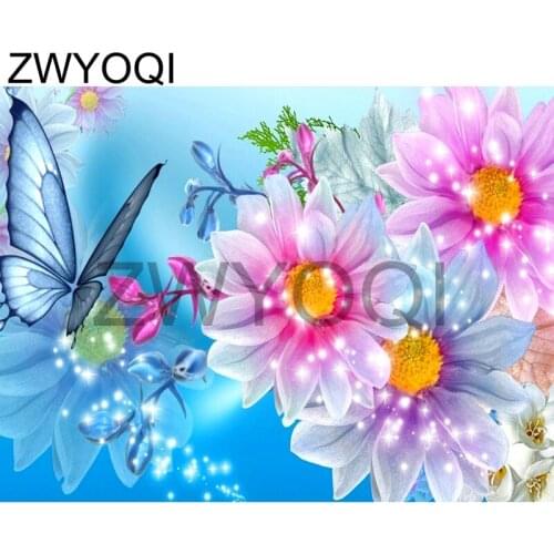 5D DIY Diamond painting Full Round Diamond mosaic flower butterfly Full Square Diamond embroidery Cross stitch flower butterfly
