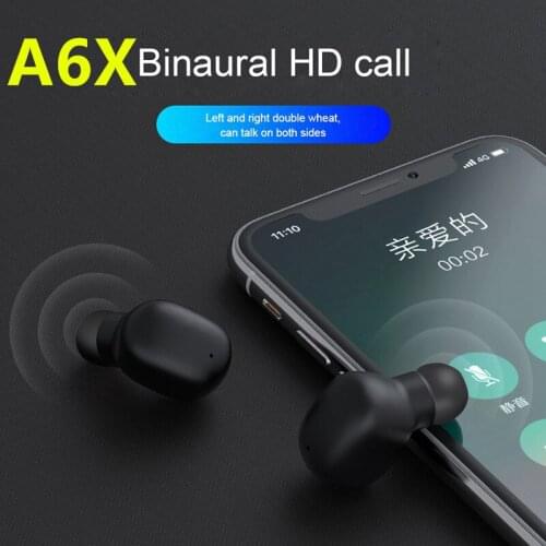 A6X 5.0 TWS Wireless Earbuds Bluetooth Headset For Earphone Noise Cancelling Mic for Xiaomi iPhone Huawei Samsung hailou gt1