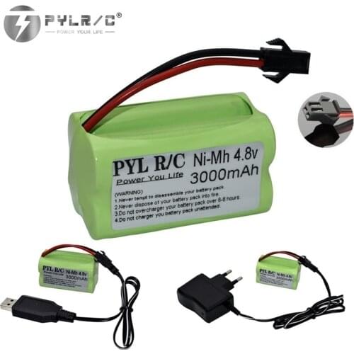 PYL R/C Upgrade 4.8v 3000mAh Ni MH Battery For RC Cars Robots Tanks Gun Boats Ship Trucks Toys AA 4.8v Rechargeable Battery Pack