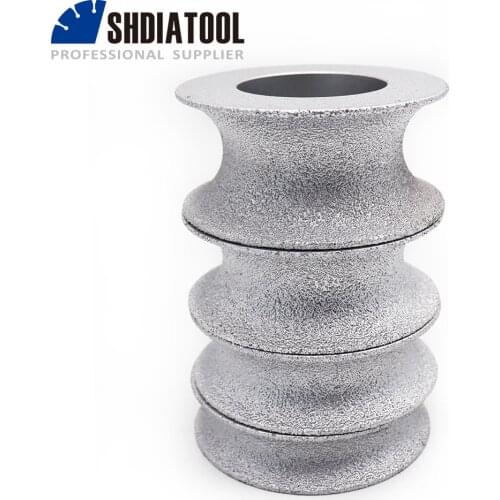 SHDIATOOL Vacuum Brazed Diamond Grinding Disc of Half-Round Edge 75mm for marble, granite , quartz , ceramics