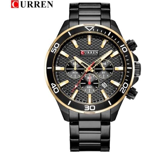 CURREN Luxury Casual Men Watches Military Sports Chronograph Male Wristwatch Date Quartz Clock Horloges Mannens Saat Relojes
