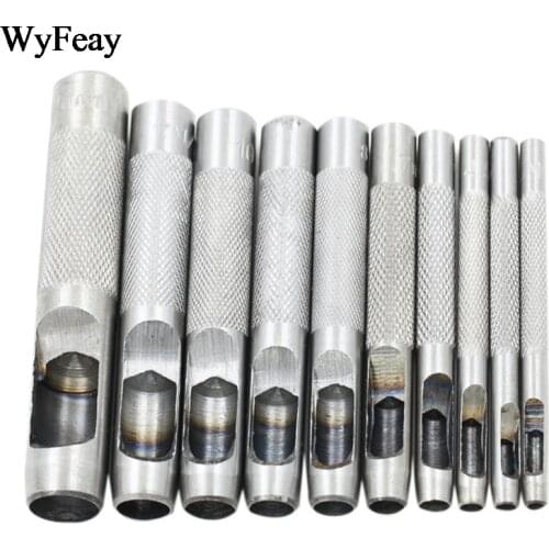 Punching Leather Hole Punch Round Steel Leather Craft Hollow Hole Punch 1mm-30mm for Metal Gaskets Leather Plastic Rubber Tools