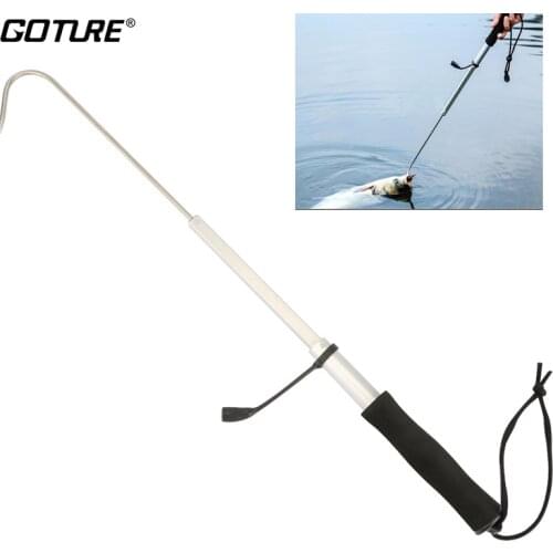 Goture Telescopic Sea Fishing Gaff Stainless Steel With Aluminum Alloy Spear Hook Accessories Tackle 60mm/120mm