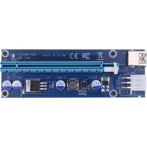 PCI-E USB3.0 009S Adapter Card Cable BTC Miner Household 60cm PCI-E Riser1 X 16X Computer Parts for Bitcoin Miner Mining