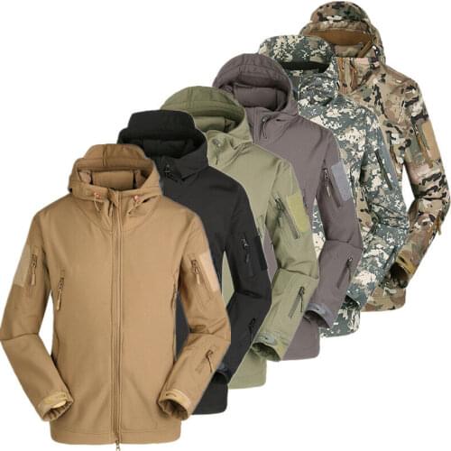 New Brand Clothing Autumn Mens Military Camouflage Fleece Jacket Army Tactical Clothing Multicam Male Camouflage Windbreakers