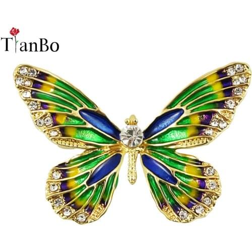 Fashion Women Butterfly Brooches Pins For Women Perfect Rhinestone Crystal Hijab Pins And Broaches colares Broches Pins