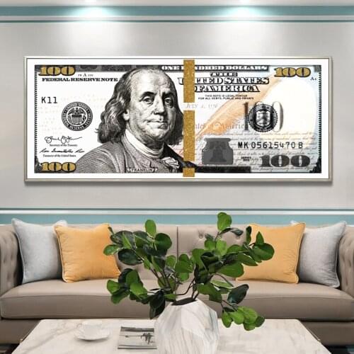 White Dollar Modular Hd Prints Canvas Painting Modern Wall Art Canvas Picture Poster and Print for Living Room Home Decor