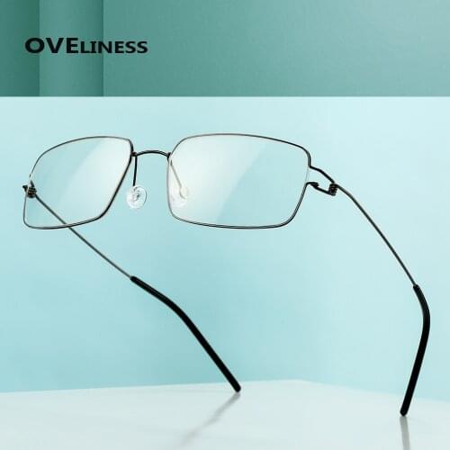 Eye Glasses Frame Women Men Optical Pure Titanium eyeglasses Myopia Prescription glasses Ultralight Metal Full Screwless Eyewear