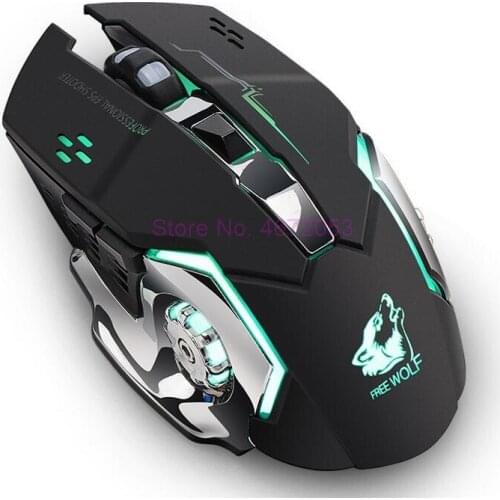 100pcs/lot Rechargeable X8 Wireless Silent LED Backlit USB Optical Ergonomic Gaming Mouse Usb Mouse Maus