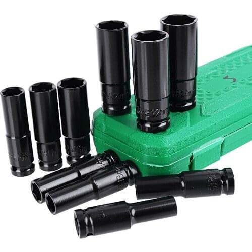Socket Tool Wrench Set Electric Impact Wrench Hex Socket Head Kit High Hardness Durability for Electric Wrench 1/2 Socket Sleeve