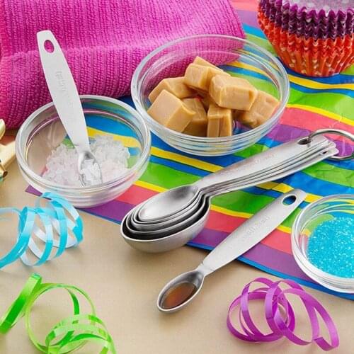 NHBR 7PCS Stainless Steel Measuring Spoon Premium Stackable Kitchen Measuring Spoon Set Tablespoons Home Kitchen Baking Tools