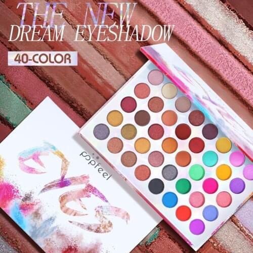 40 Colors Eyeshadow Palette Glitter Eyeshadow Primer Waterproof Pearlescent Eye Shadow Powder Girls Party Makeup Accessories