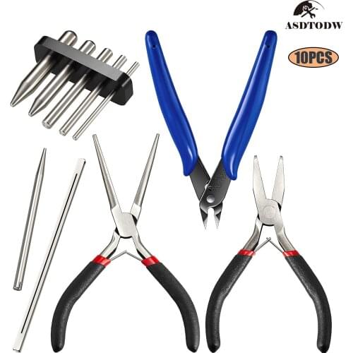 Pliers Multi Functional Tools 10 Pieces Metal DIY Model Tool Set Electrical Wire Cable Cutters 3D Metal Jigsaw Puzzles Assembly